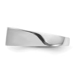 Load image into Gallery viewer, Closed Solid Back Signet Ring Rectangle Shape Custom Personalized with Free Engraving Available of Initials in Solid 14K White Gold