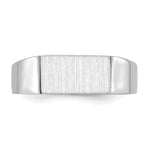 Load image into Gallery viewer, Closed Solid Back Signet Ring Rectangle Shape Custom Personalized with Free Engraving Available of Initials in Solid 14K White Gold