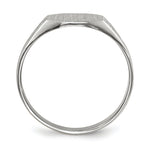 Load image into Gallery viewer, Closed Solid Back Signet Ring Rectangle Shape Custom Personalized with Free Engraving Available of Initials in Solid 14K White Gold
