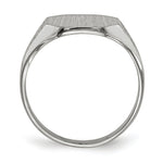 Load image into Gallery viewer, Closed Solid Back Signet Ring Rectangle Shape Custom Personalized with Free Engraving Available of Initials in Solid 14K White Gold