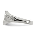 Load image into Gallery viewer, Closed Solid Back Signet Ring Rectangle Shape Custom Personalized with Free Engraving Available of Initials in Solid 14K White Gold