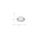 Load image into Gallery viewer, Closed Solid Back Signet Ring Rectangle Shape Custom Personalized with Free Engraving Available of Initials in Solid 14K White Gold