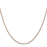 Load image into Gallery viewer, 14K Rose Gold .84mm Box Link Chain Necklace Length 16'' inches