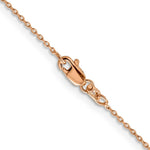 Load image into Gallery viewer, 14K Rose Gold 1mm Cable Chain Necklace Length 16'' inches