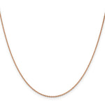 Load image into Gallery viewer, 14K Rose Gold 1.4mm Diamond-cut Cable Chain Necklace Length 16'' inches