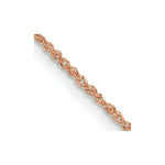 Load image into Gallery viewer, 14K Rose Gold 1.1mm Ropa Chain Necklace Length 16'' inches