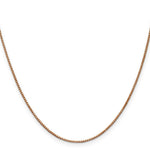 Load image into Gallery viewer, 14K Rose Gold 1mm Box Link Chain Necklace Length 16'' inches