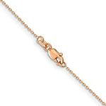 Load image into Gallery viewer, 14K Rose Gold .8mm Diamond-cut Cable Chain Necklace Length 16'' inches