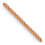 Load image into Gallery viewer, 14k Rose Gold 1.3mm Box Chain length: 16 inches