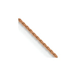 Load image into Gallery viewer, 14K Yellow Gold Diamond-cut Rose Gold 1mm Spiga Chain Necklace Length 16'' inches