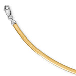 Load image into Gallery viewer, Sterling Silver and 14k Gold-plated 3mm Reversible Cubetto Necklace 16'' length