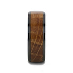 Load image into Gallery viewer, Mens Black Ceramic Whiskey Barrel Wood Inlay Wedding Ring - 8mm Wide - Style name: SCOTCH