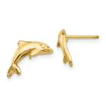 Load image into Gallery viewer, 14K Yellow Gold Dolphin Earrings