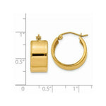 Load image into Gallery viewer, 14K Yellow Gold Hoop Earrings 15mm length