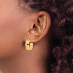 Load image into Gallery viewer, 14K Yellow Gold Hoop Earrings 13mm length