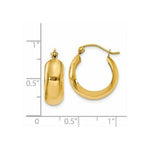 Load image into Gallery viewer, 14K Yellow Gold Hoop Earrings 19mm length