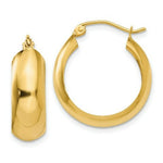 Load image into Gallery viewer, 14K Yellow Gold Hoop Earrings 14mm length