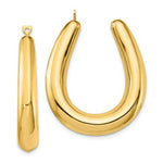 Load image into Gallery viewer, 14K Yellow Gold Polished Hollow Hoop Earring Jackets