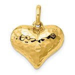Load image into Gallery viewer, 14K Yellow Gold Faceted Puffed Heart Pendant