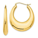 Load image into Gallery viewer, 14K Yellow Gold Polished Hoop Earrings 22mm length