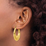 Load image into Gallery viewer, 14K Yellow Gold Polished Hoop Earrings 16mm length