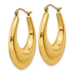 Load image into Gallery viewer, 14K Yellow Gold Polished Hoop Earrings 16mm length