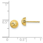 Load image into Gallery viewer, 14K Yellow Gold Madi K Polished & D/C Swirl 5mm Button Post Earrings