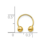 Load image into Gallery viewer, 14K Yellow Gold Madi K Single Beaded Half Hoop Screwback Earring