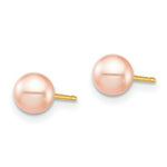 Load image into Gallery viewer, 14K Yellow Gold Madi K 5.5mm Pink FW Cultured Pearl Earrings