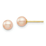 Load image into Gallery viewer, 14K Yellow Gold Madi K 5.5mm Pink FW Cultured Pearl Earrings