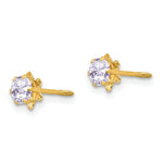 Load image into Gallery viewer, 14K Yellow Gold Madi K 4mm Synthetic June Birtsthone Screwback Earrings