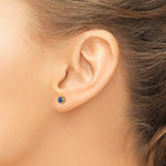 Load image into Gallery viewer, 14K Yellow Gold Madi K 4mm Synthetic September Birthstone Screwback Earrings