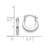 Load image into Gallery viewer, 14K White Gold Madi K 7mm Hoop Earrings
