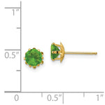 Load image into Gallery viewer, 14K Yellow Gold Madi K 5mm Synthetic August Birthstone Earrings