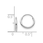 Load image into Gallery viewer, 14K White Gold Madi K Endless 8mm Hoop Earrings
