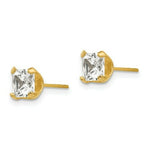 Load image into Gallery viewer, 14K Yellow Gold Madi K 5mm Square CZ Post Earrings