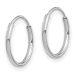 Load image into Gallery viewer, 14K Madi K White Gold Endless 12mm Hoop Earrings