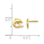 Load image into Gallery viewer, 14K Yellow Gold Madi K Dolphin Post Earrings