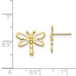 Load image into Gallery viewer, 14K Yellow Gold Madi K Dragonfly Post Earrings