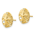 Load image into Gallery viewer, 14K Yellow Gold Madi K Sand Dollar Post Earrings