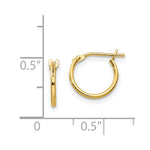Load image into Gallery viewer, 14K Yellow Gold Madi K Collection 1mm Hoop Earrings