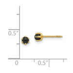Load image into Gallery viewer, 14K Yellow Gold Madi K 3mm Onyx Post Earrings