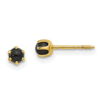 Load image into Gallery viewer, 14K Yellow Gold Madi K 3mm Onyx Post Earrings