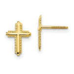Load image into Gallery viewer, 14K Yellow Gold Madi K Cross Post Earrings