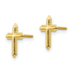 Load image into Gallery viewer, 14K Yellow Gold Madi K Cross Post Earrings