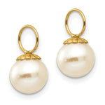 Load image into Gallery viewer, 14K Yellow Gold Madi K Freshwater Cultured Pearl Hoop Enhancers