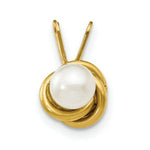 Load image into Gallery viewer, 14k Yellow Gold Madi K 4mm Freshwater Cultured Pearl Love Knot Pendant