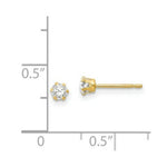 Load image into Gallery viewer, 14K Yellow Gold Madi K CZ Stud Post Earrings