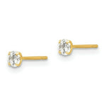 Load image into Gallery viewer, 14K Yellow Gold Madi K CZ Stud Post Earrings