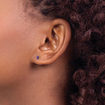 Load image into Gallery viewer, 14K Yellow Gold Madi K Amethyst 4mm Square Post Earrings